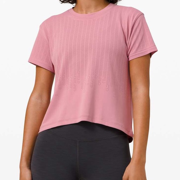 lululemon athletica Tops - Lululemon Train To Be Short Sleeve Pink